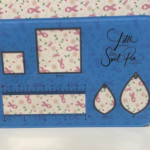 2530 - Pink Ribbons with Flowers